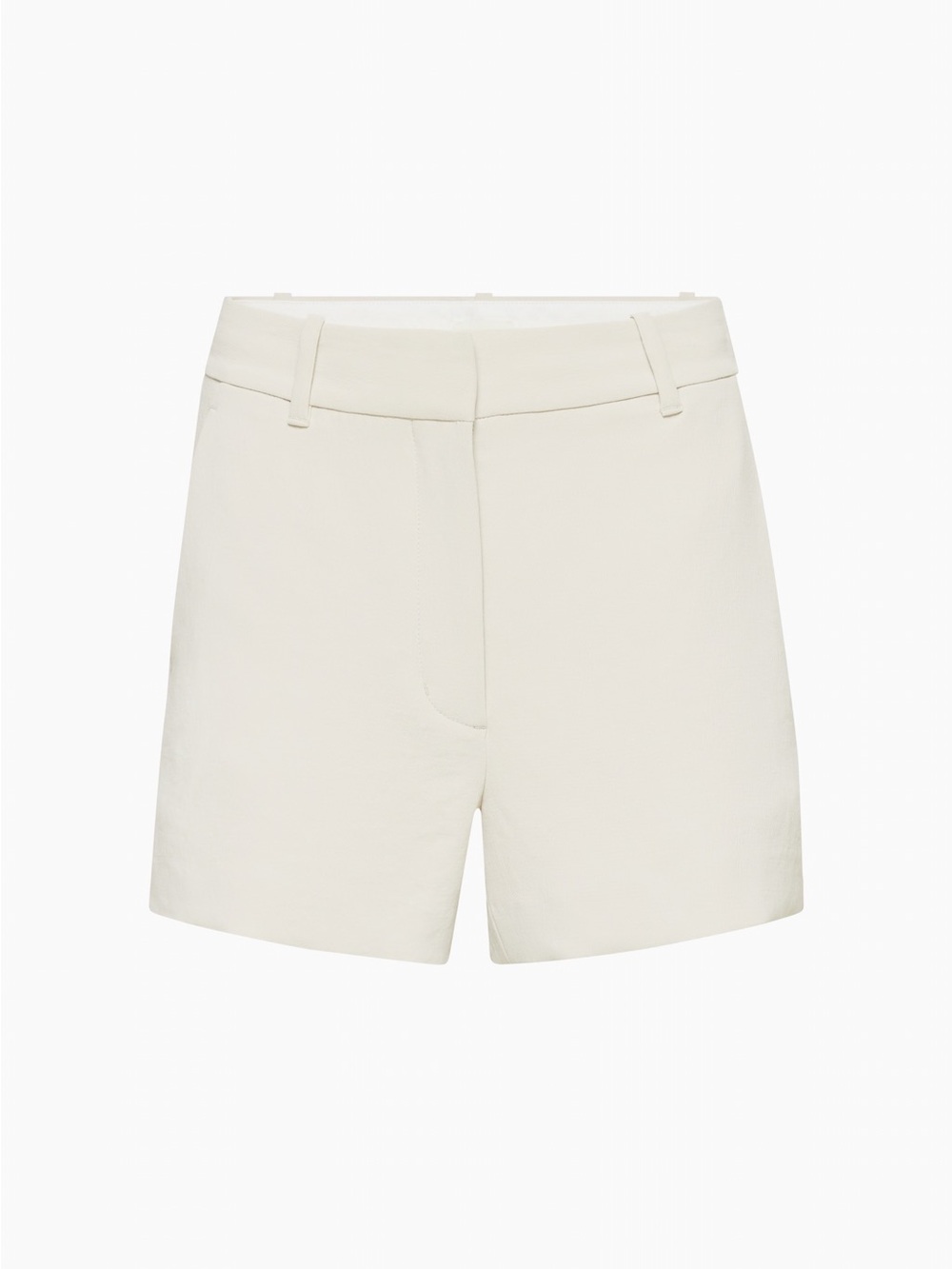 Aritzia High Waist Cream Tailored Shorts